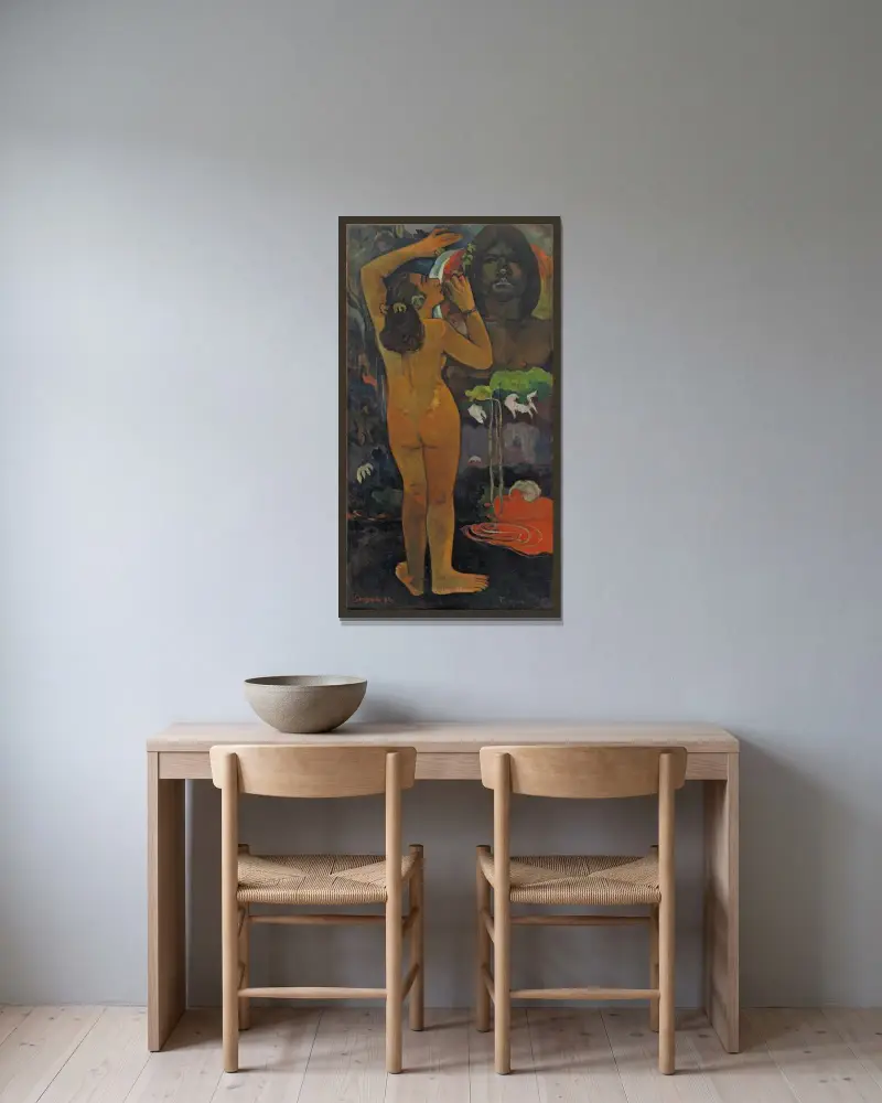 Hina Tefatou (Księżyc i Ziemia), Paul Gauguin w ramie na ścianie