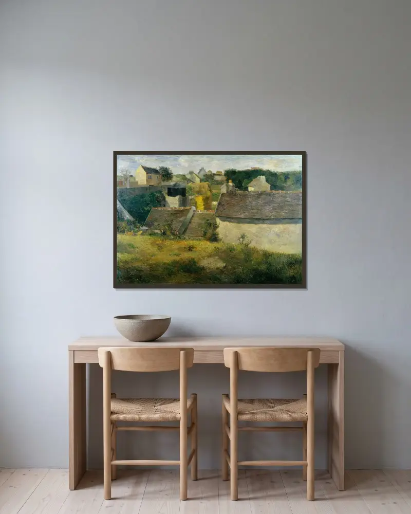 Hus i Vaugirard av Paul Gauguin inramad på en vägg