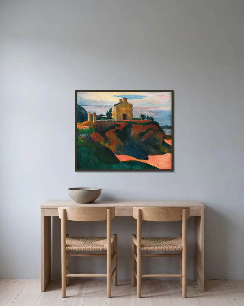 La Maison Du Pan-Du av Paul Gauguin inramad på en vägg
