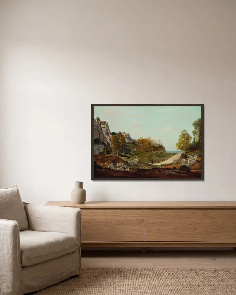Krajobraz w Saint-André, pod Marsylią, Paul Gauguin w ramie na ścianie