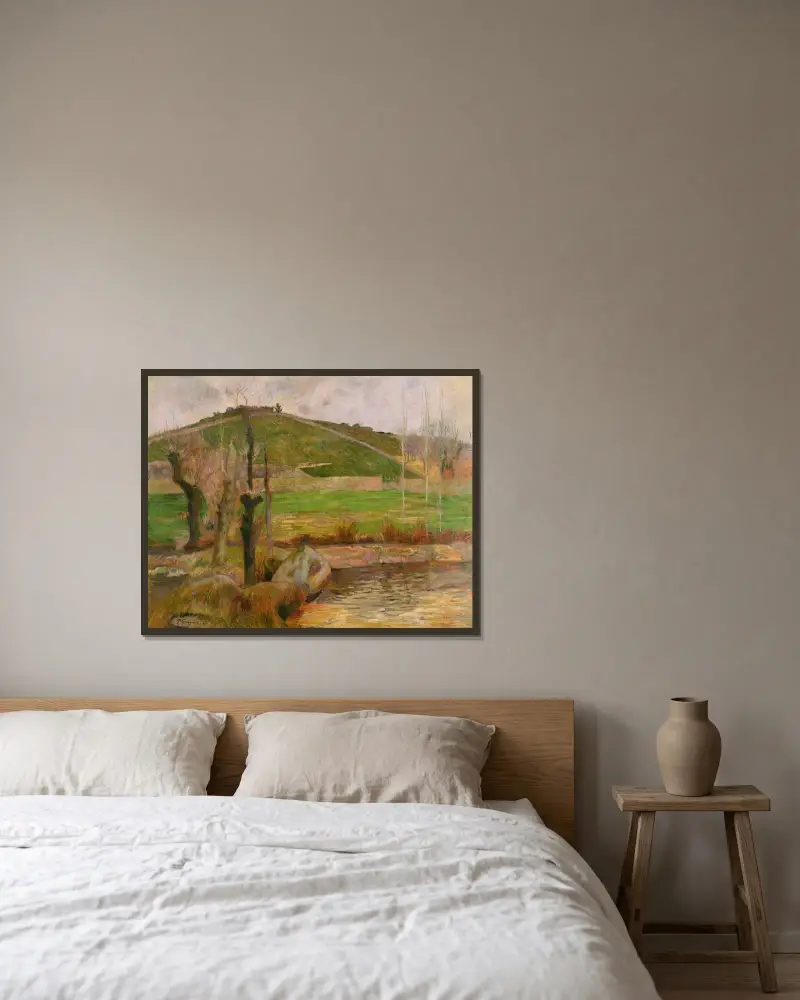 Landskap nära Pont-Aven av Paul Gauguin inramad på en vägg