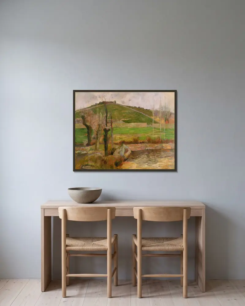Landskap nära Pont-Aven av Paul Gauguin inramad på en vägg