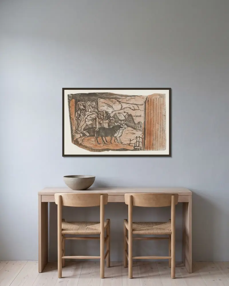 Bretaňské kalvárie, Paul Gauguin v rámu na stěně