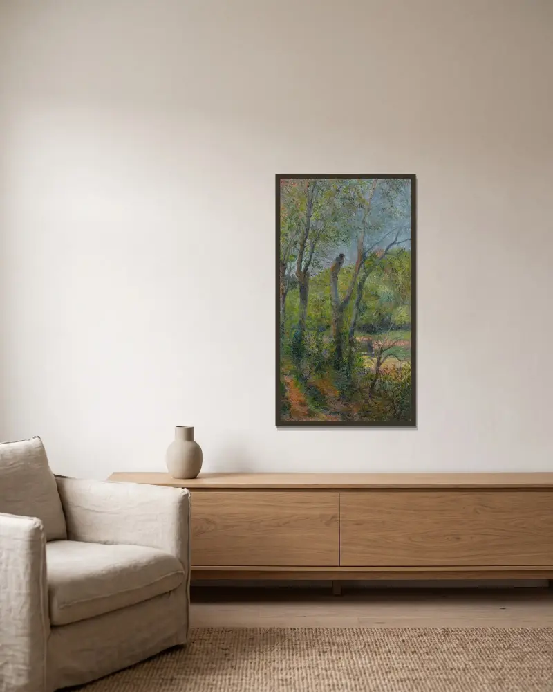 Les Saules, Paul Gauguin v rámu na stěně