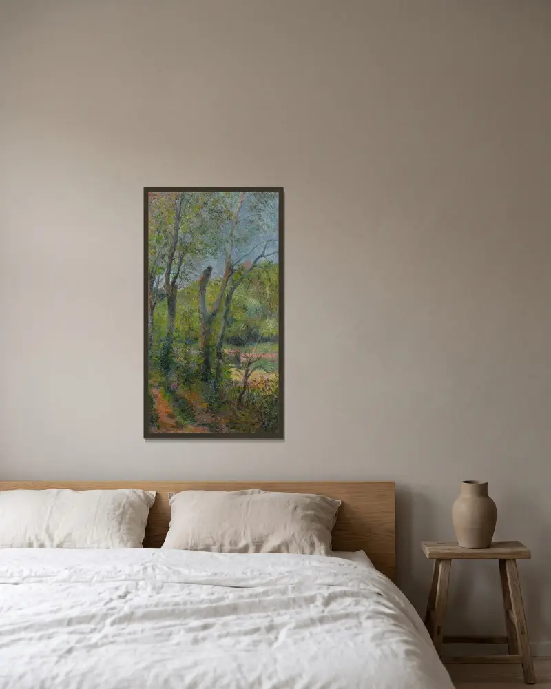 Les Saules, Paul Gauguin v rámu na stěně