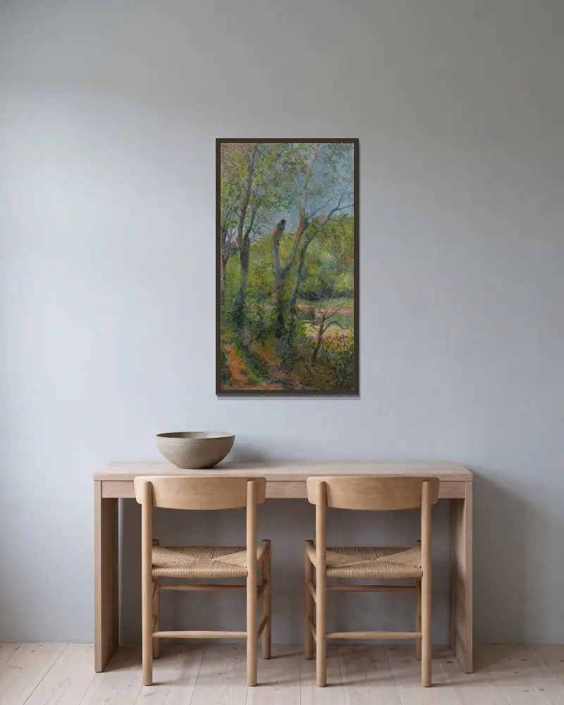 Les Saules, Paul Gauguin v rámu na stěně