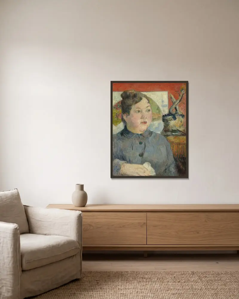 Madame Alexandre Kohler av Paul Gauguin inramad på en vägg