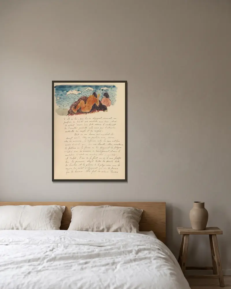 Noa Noa, plansza 22, Paul Gauguin w ramie na ścianie