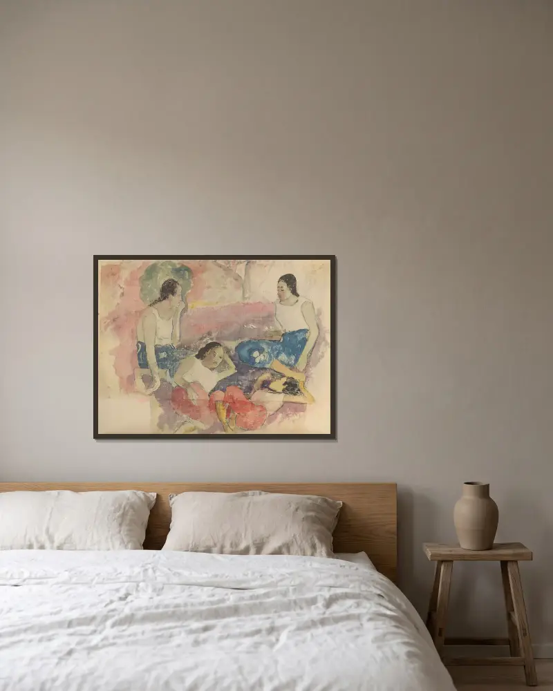 Noanoa Pl.24 von Paul Gauguin gerahmt an einer Wand
