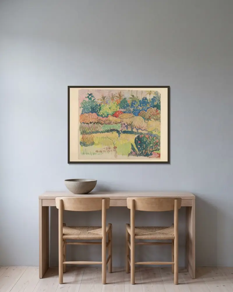 Noa Noa, list 36, Paul Gauguin v rámu na stěně