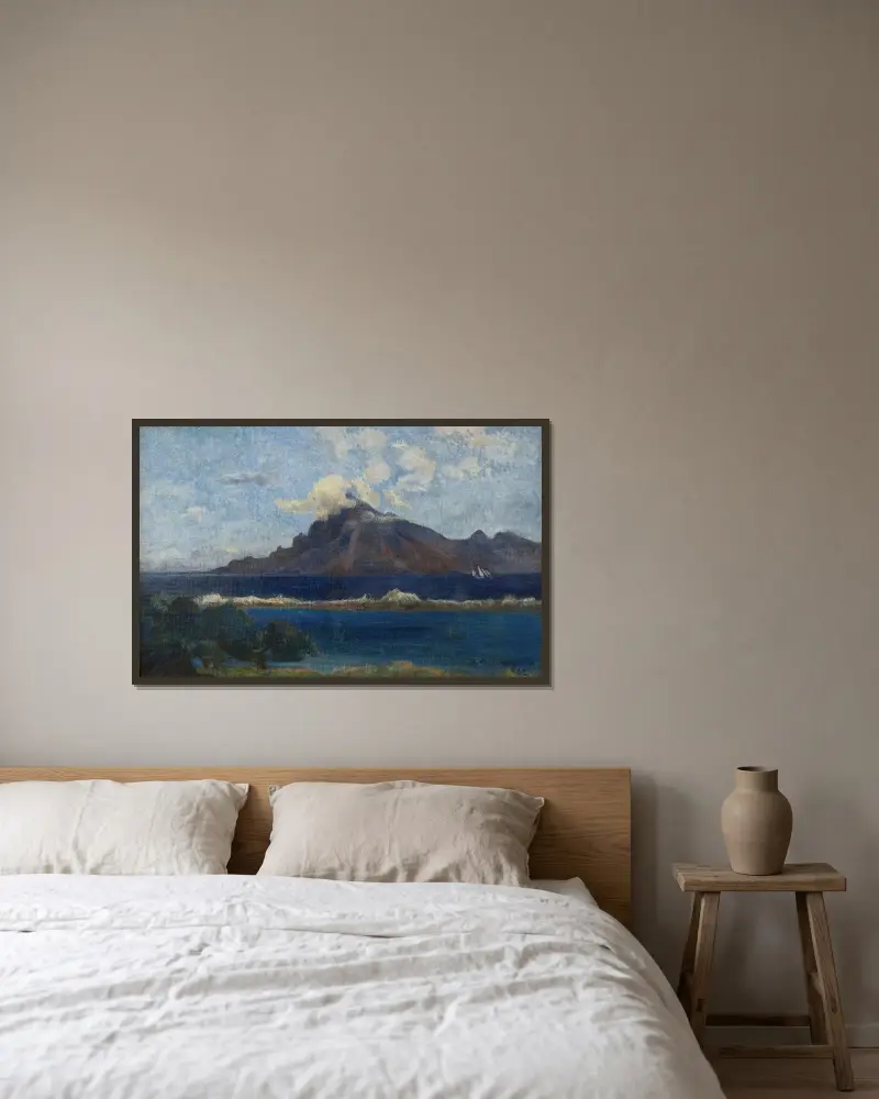 Krajina v Te Vaa, Paul Gauguin v rámu na stěně