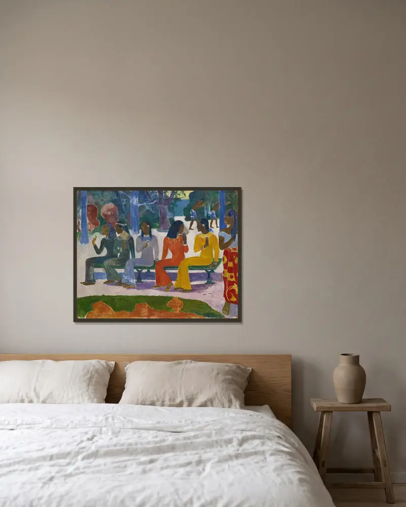 Ta matete (Trh), Paul Gauguin v rámu na stěně
