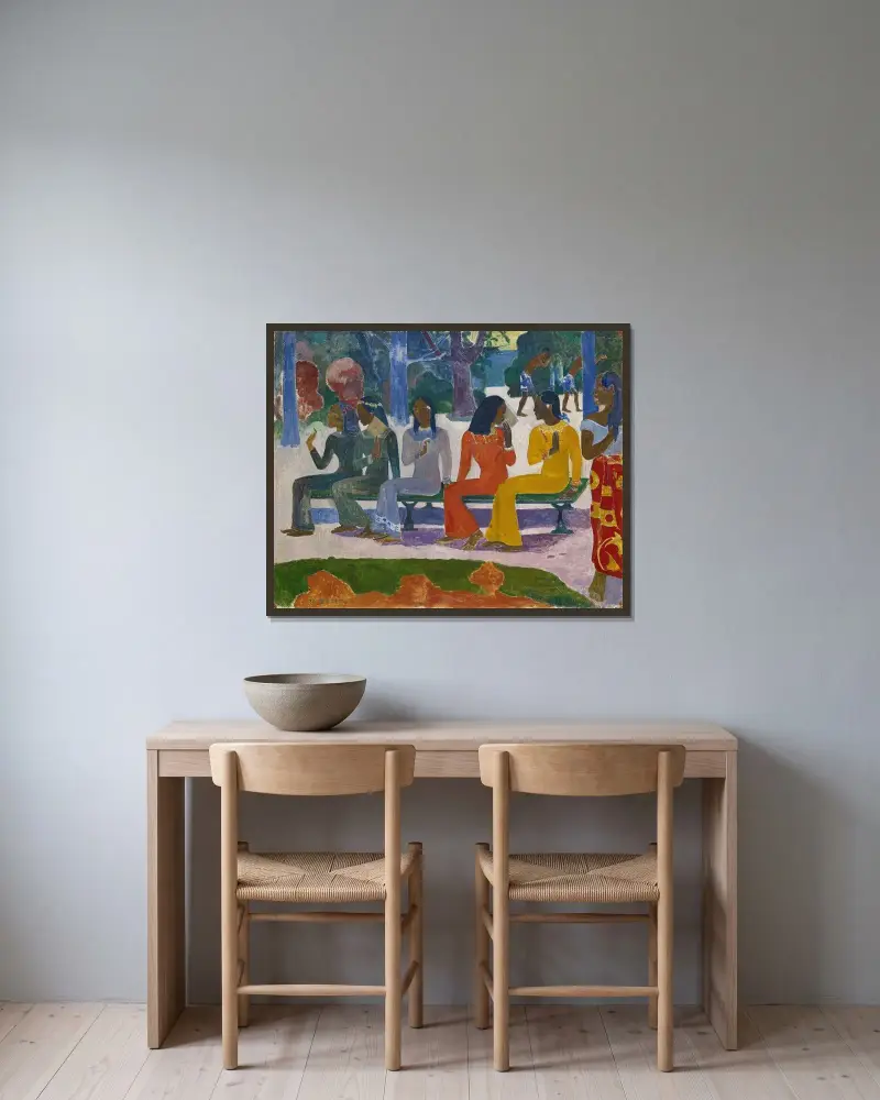 Ta matete (Trh), Paul Gauguin v rámu na stěně