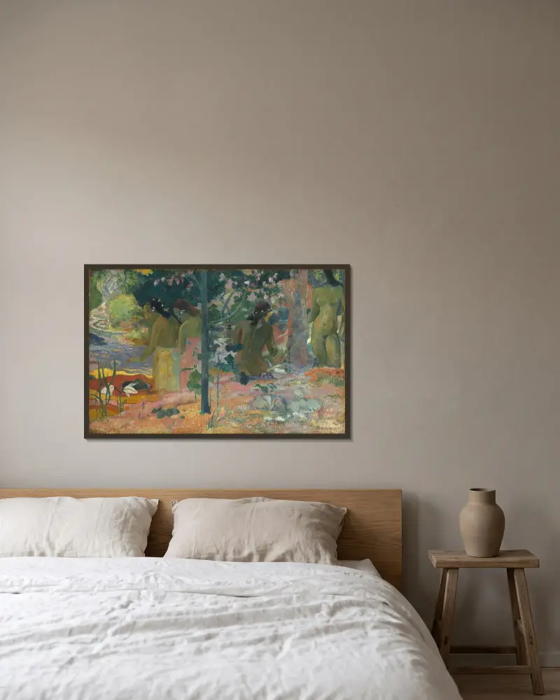 Koupající se, Paul Gauguin v rámu na stěně