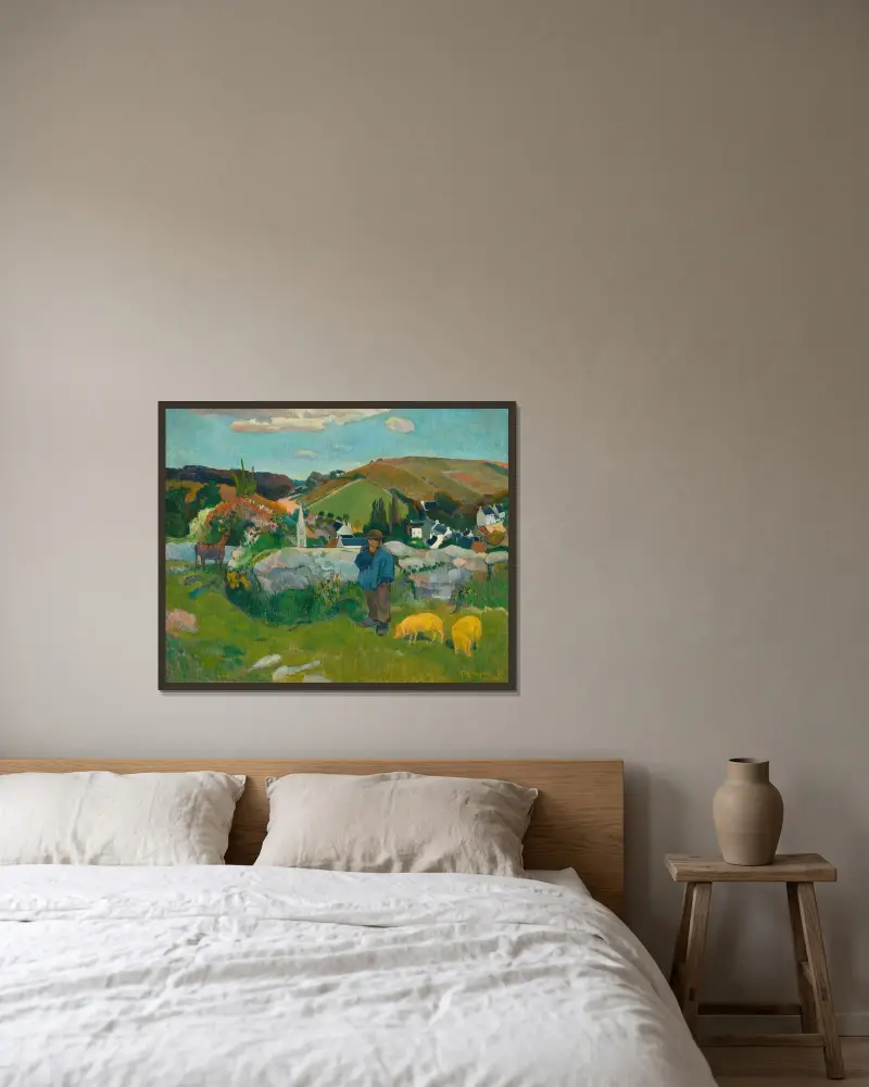 Svinherden, Paul Gauguin v rámu na stěně