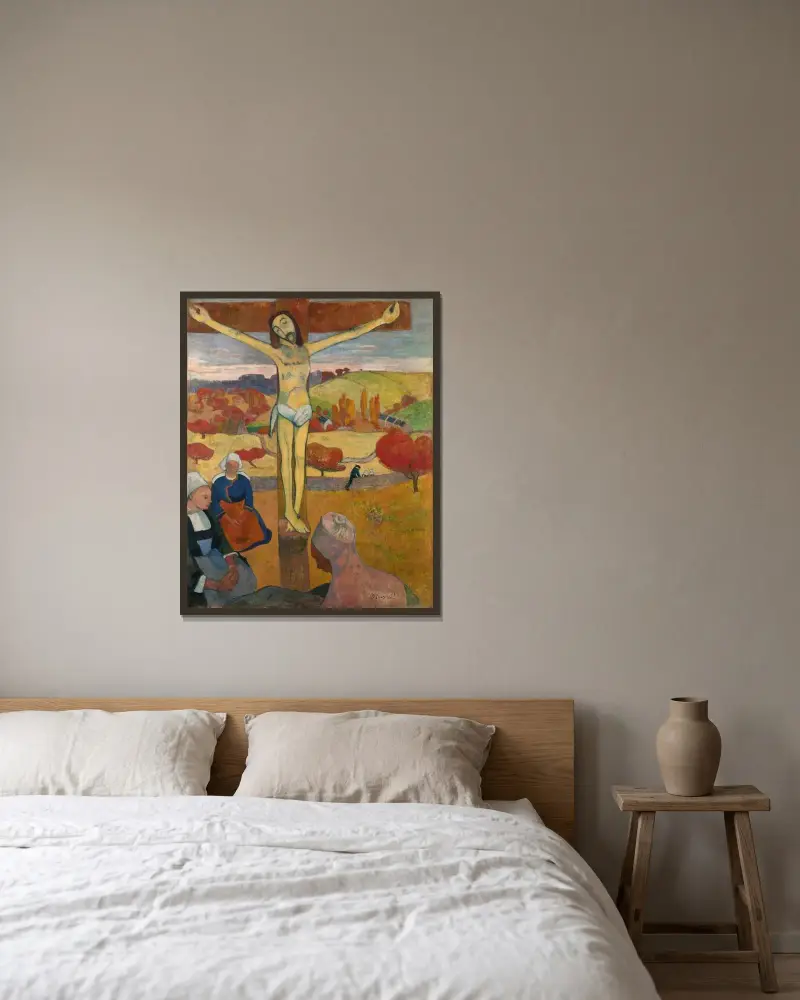 Žlutý Kristus, Paul Gauguin v rámu na stěně