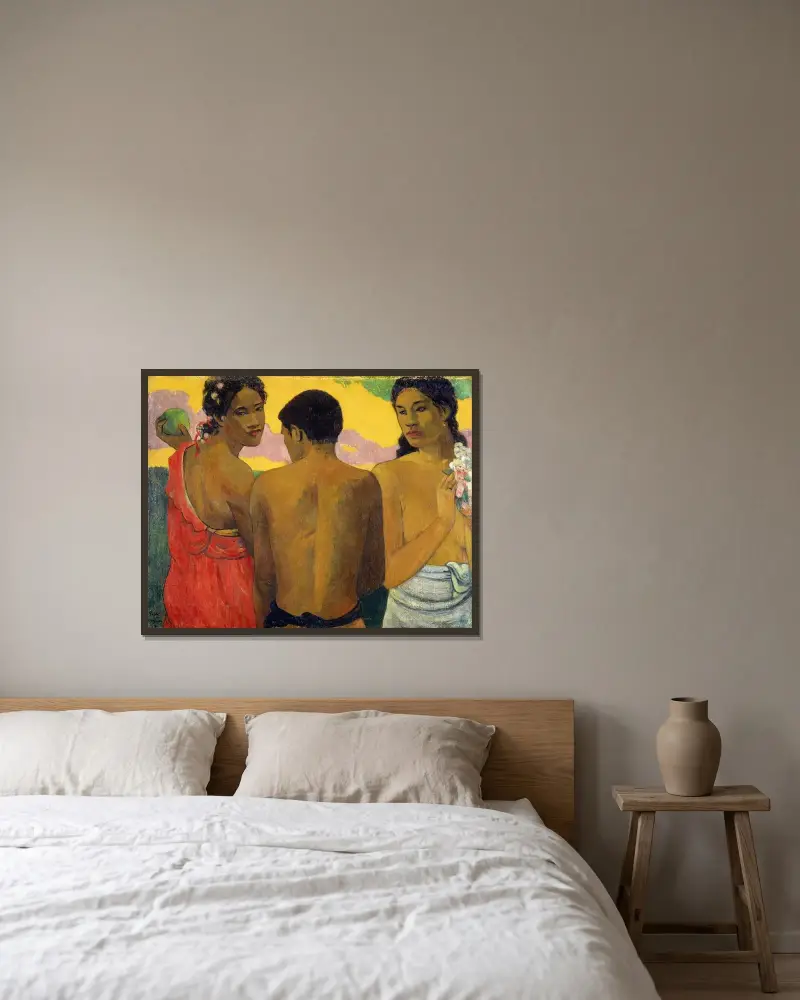 Tři Tahiťanky, Paul Gauguin v rámu na stěně