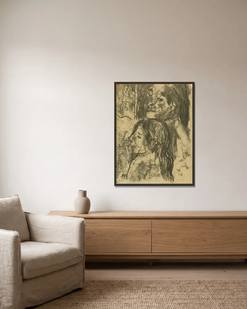 Dwie Markizanki, Paul Gauguin w ramie na ścianie