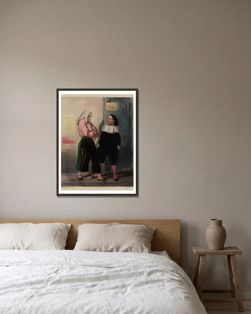 Et ton épouse, Paul Gavarni v rámu na stěně