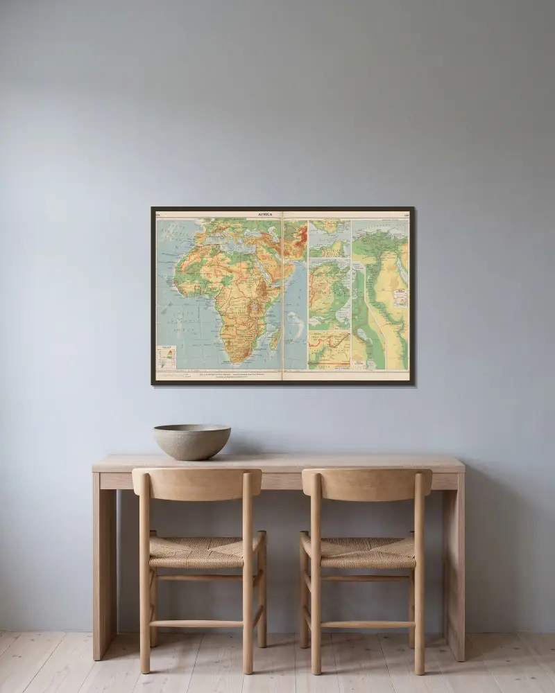 Afrika von John Paul Goode gerahmt an einer Wand