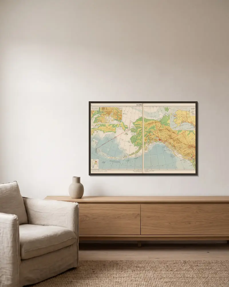 Alaska von John Paul Goode gerahmt an einer Wand