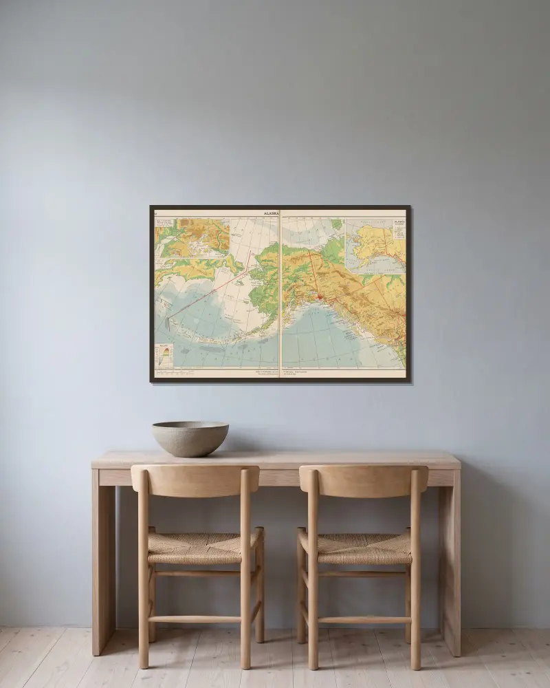 Alaska von John Paul Goode gerahmt an einer Wand