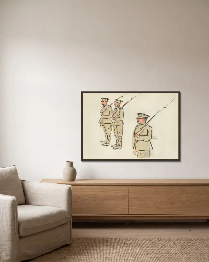 Défilé du 14 juillet 1919, 1919 – nr 1 av Paul Goute inramad på en vägg