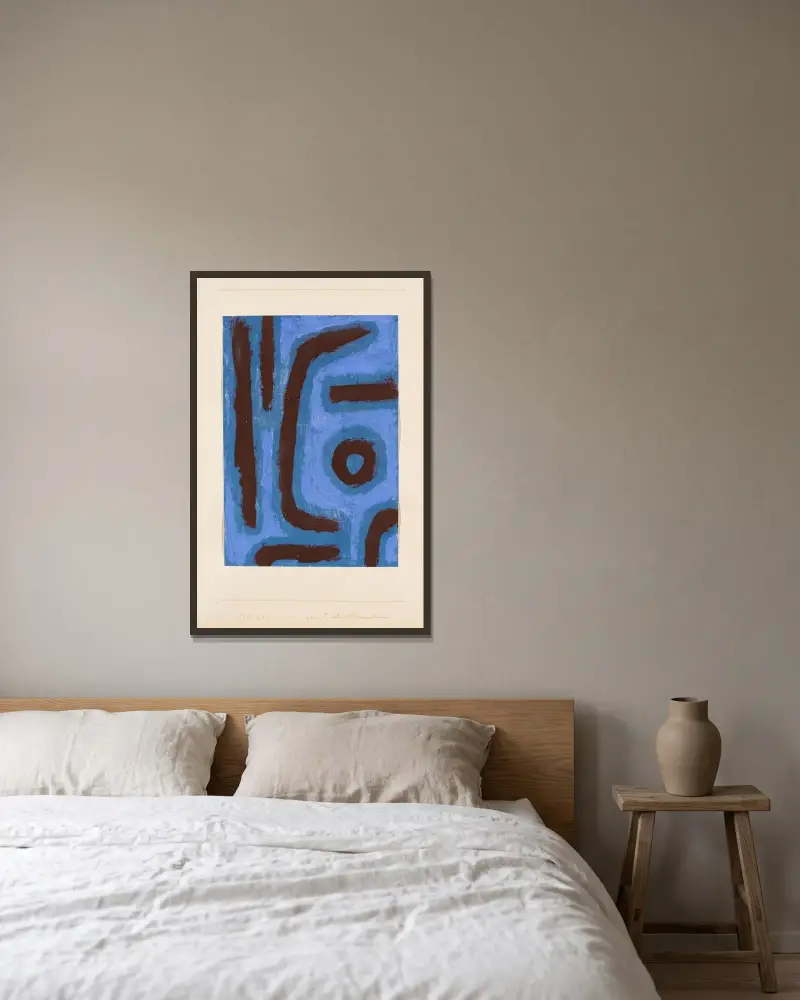 Ackord för en blomteater av Paul Klee inramad på en vägg