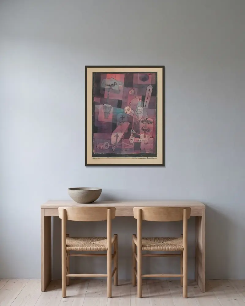 Analys av olika perversioner av Paul Klee inramad på en vägg