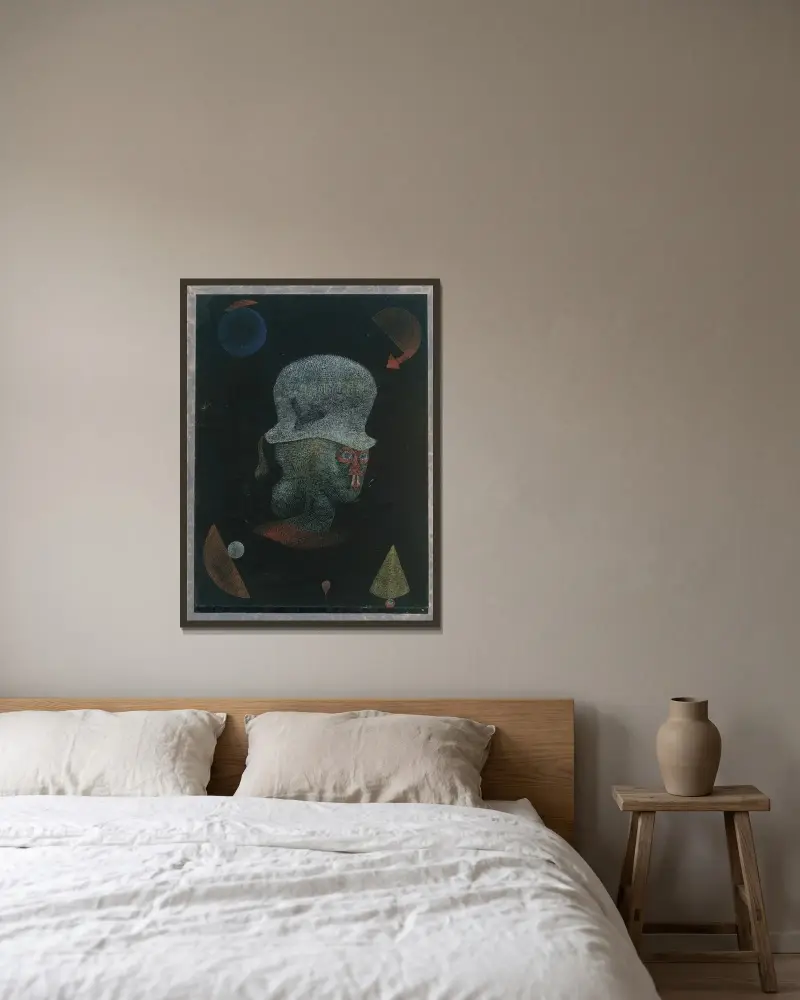 Astrologische Fantasie von Paul Klee gerahmt an einer Wand