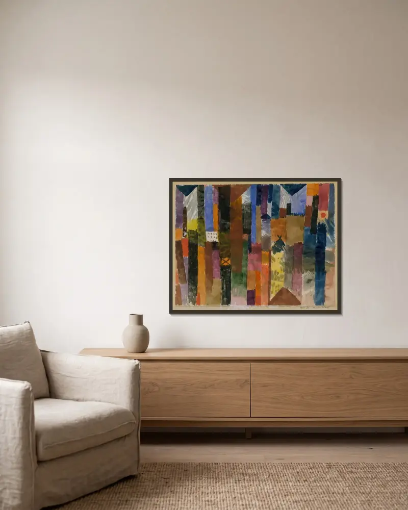 Przed miastem, Paul Klee w ramie na ścianie