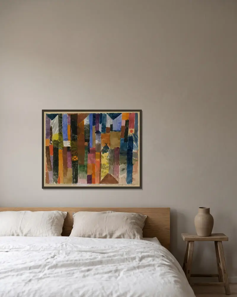 Przed miastem, Paul Klee w ramie na ścianie