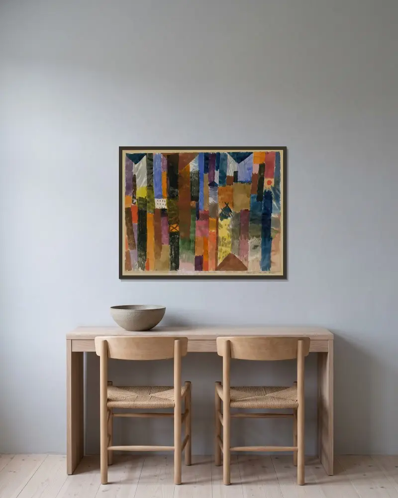 Przed miastem, Paul Klee w ramie na ścianie