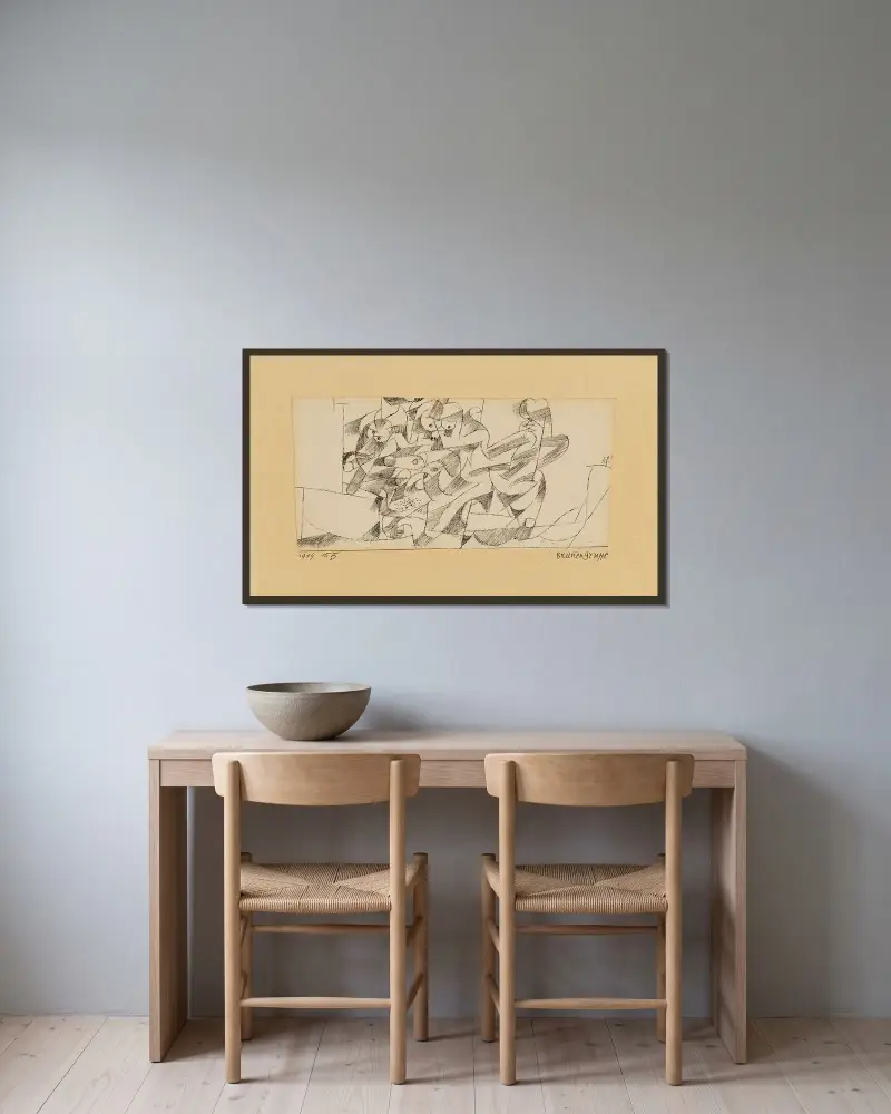 Grupa studzienna, Paul Klee w ramie na ścianie