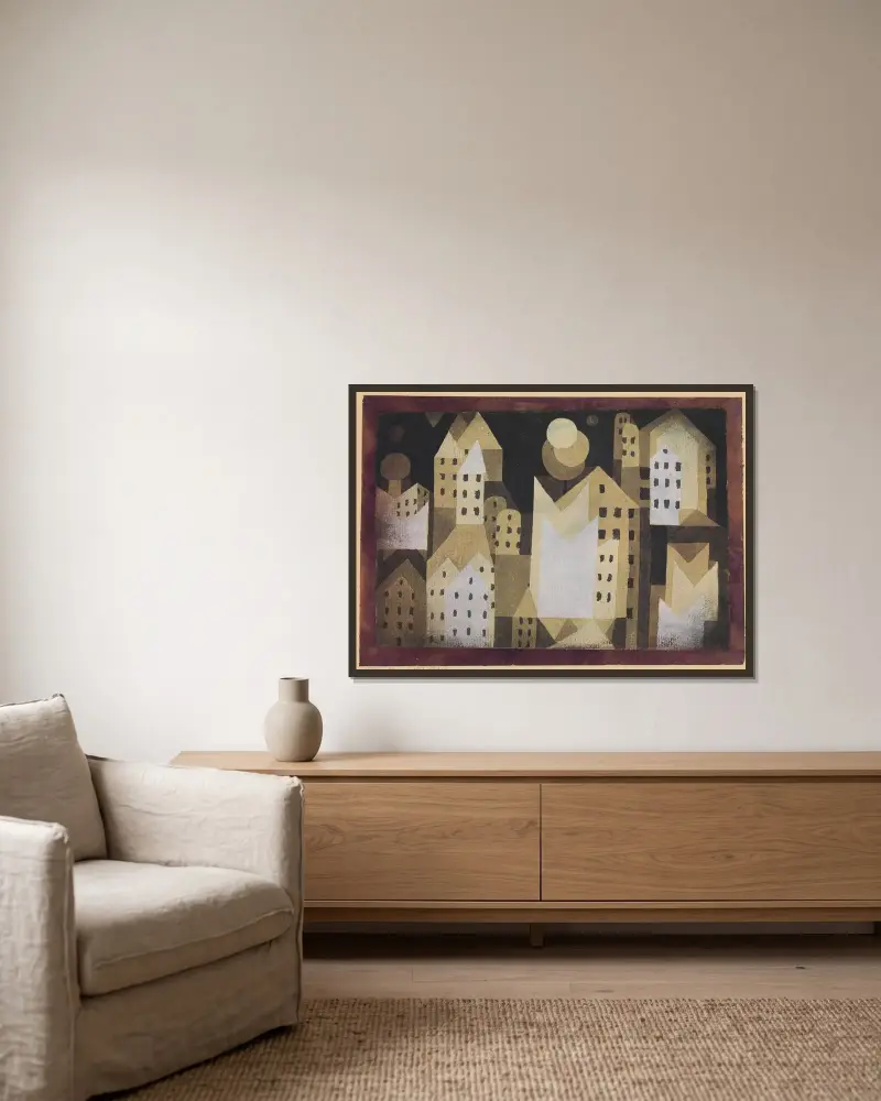 Zimne miasto, Paul Klee w ramie na ścianie