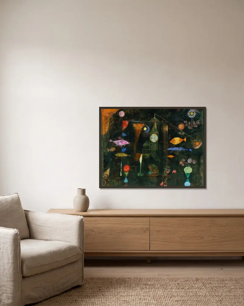 Magia ryb, Paul Klee w ramie na ścianie