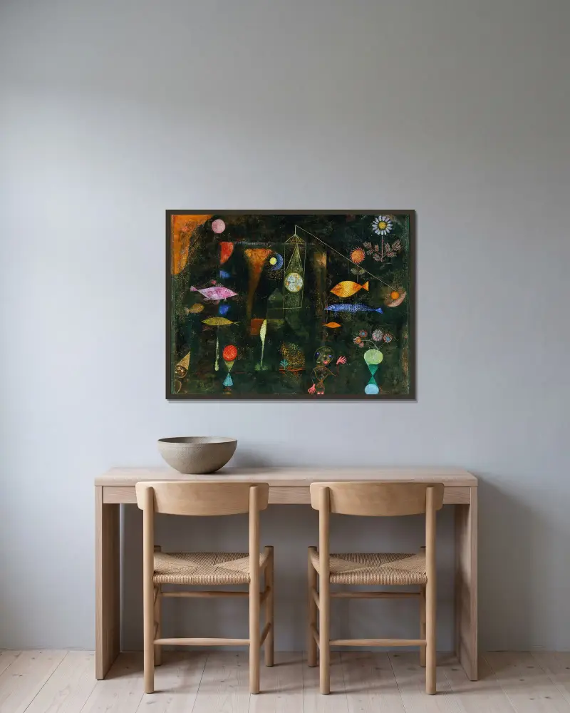 Magia ryb, Paul Klee w ramie na ścianie