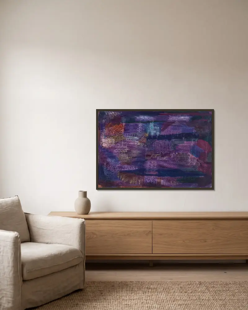 Úprava říčního toku, Paul Klee v rámu na stěně