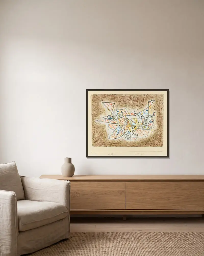 Przyjazny meander, Paul Klee w ramie na ścianie
