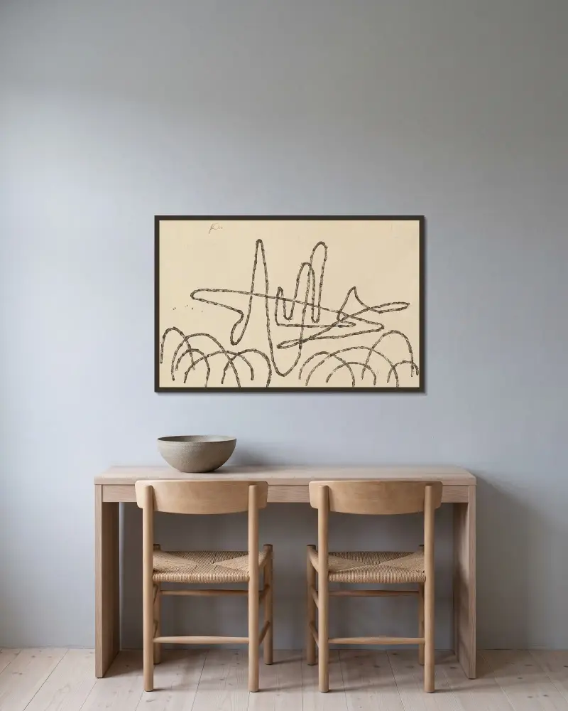 Z suchych gałęzi, Paul Klee w ramie na ścianie