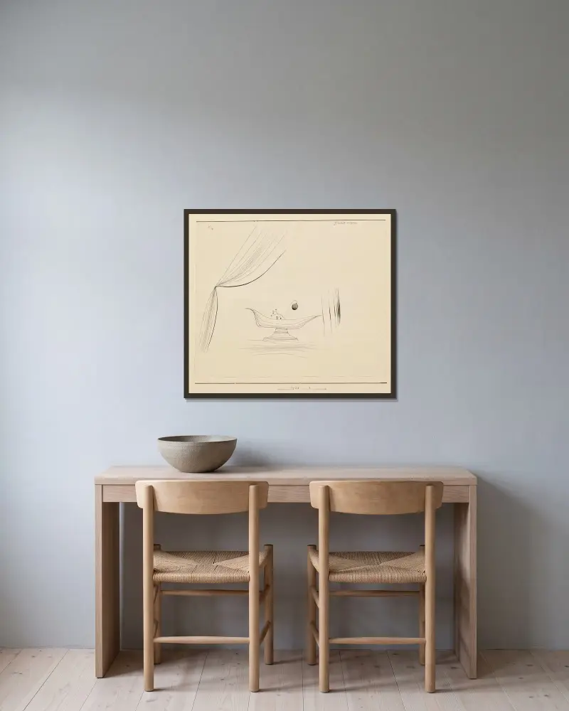 Martwa natura z owocami, Paul Klee w ramie na ścianie