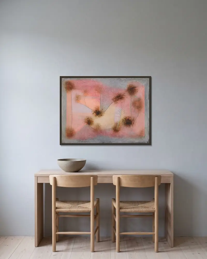 Hardy Plants av Paul Klee inramad på en vägg