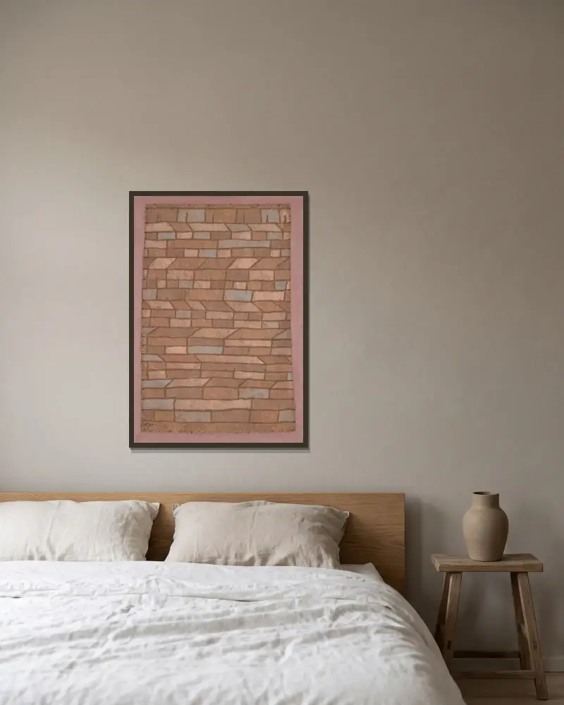 Hutment av Paul Klee inramad på en vägg