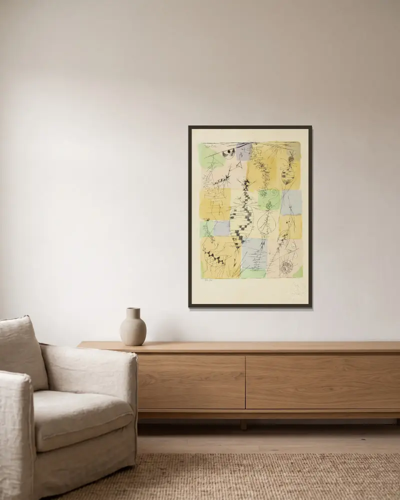 Owady, Paul Klee w ramie na ścianie