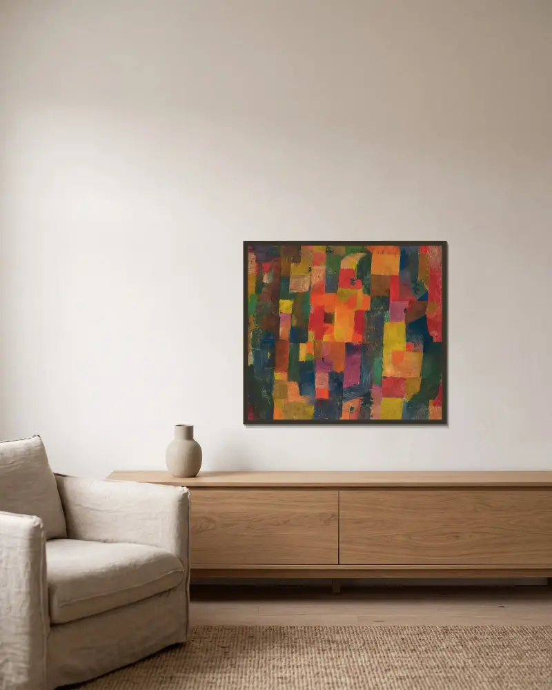 Ohne Titel av Paul Klee inramad på en vägg
