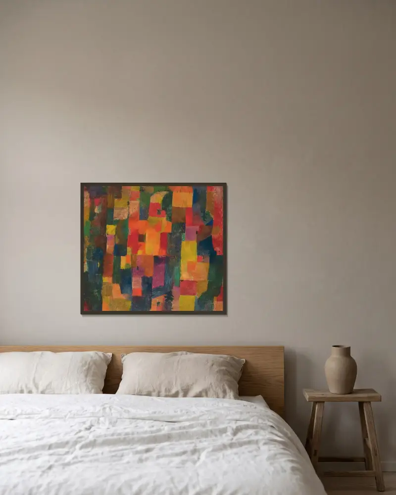 Ohne Titel av Paul Klee inramad på en vägg