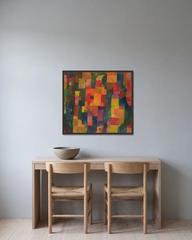 Ohne Titel av Paul Klee inramad på en vägg