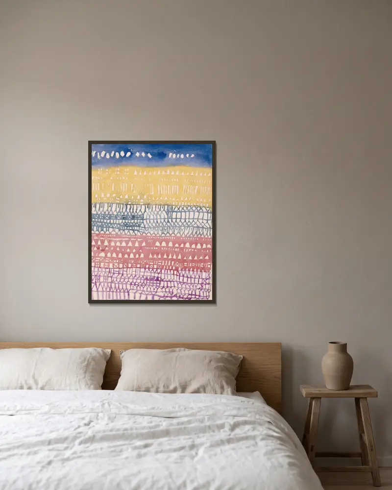 Stare miasto (widok ogólny), Paul Klee w ramie na ścianie