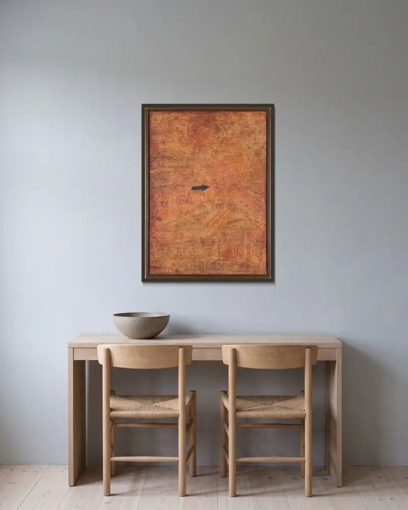 Strzała w ogrodzie, Paul Klee w ramie na ścianie
