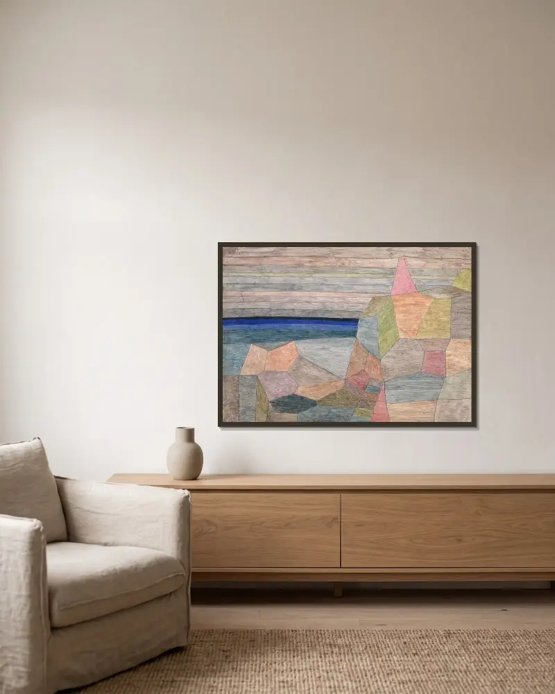 Promontorio Ph von Paul Klee gerahmt an einer Wand